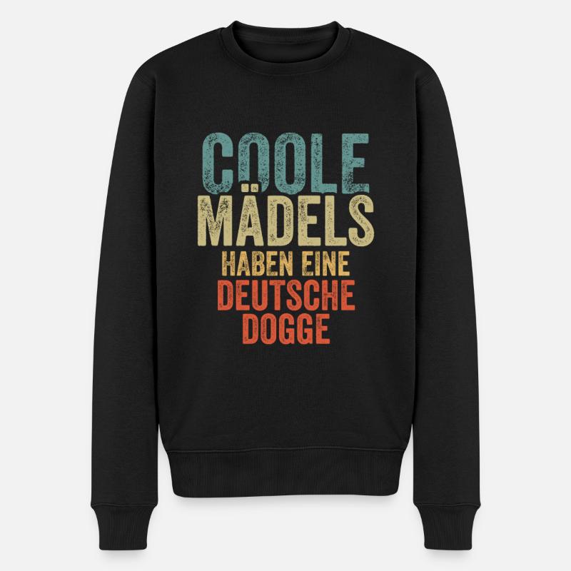 Deutsche Dogge - Männer Premium Bio Pullover - Schwarz