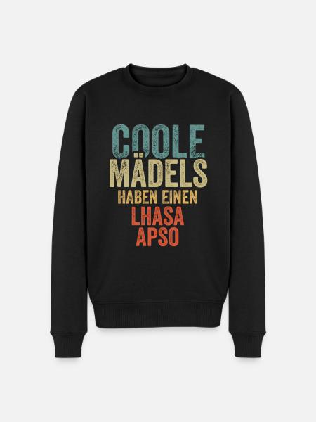 Lhasa Apso - Männer Premium Bio Pullover - Schwarz