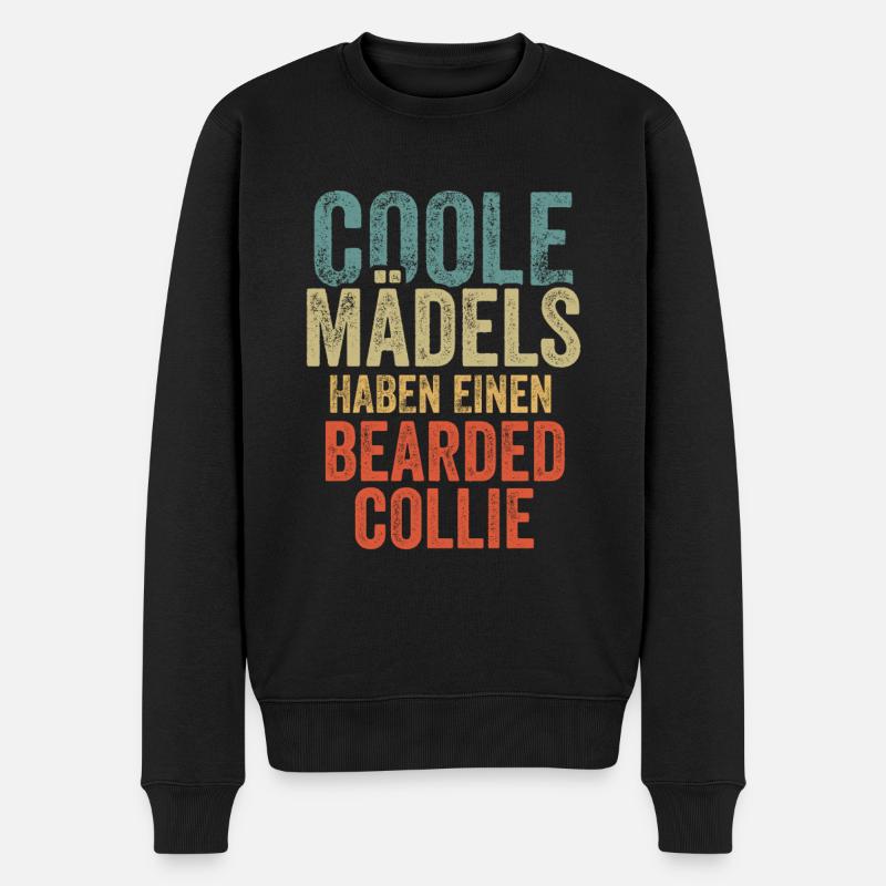 Bearded Collie - Männer Premium Bio Pullover - Schwarz