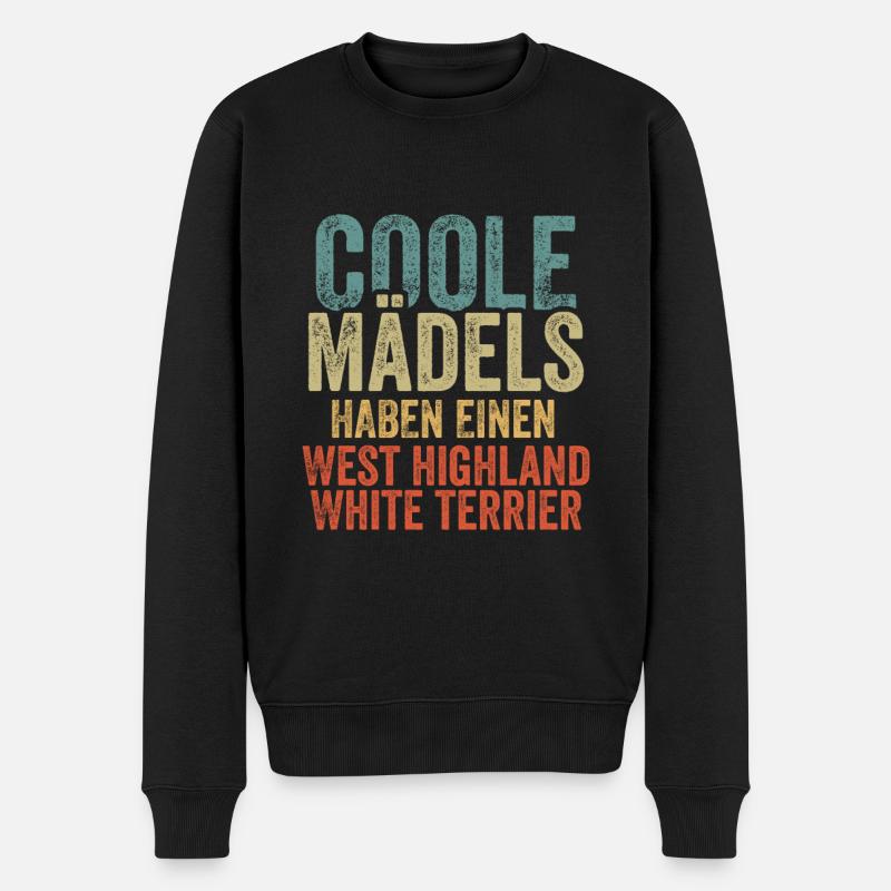 West Highland White Terrier - Männer Premium Bio Pullover - Schwarz