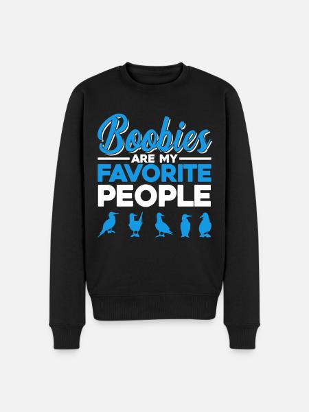 Seabird Blue-footed Gannet Gift - Men's Premium Organic Jumper - black