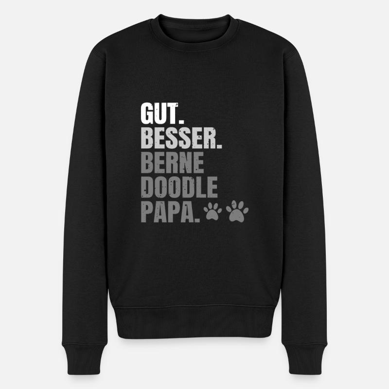 Bernedoodle - Männer Premium Bio Pullover - Schwarz