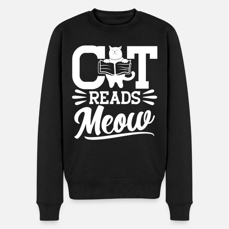 Katze Katzen Liebhaber Katzenmama Geschenk - Männer Premium Bio Pullover - Schwarz