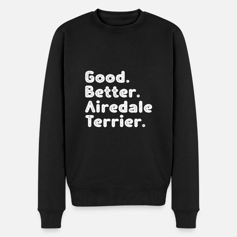 Airedale Terrier - Pull Premium bio Homme - noir