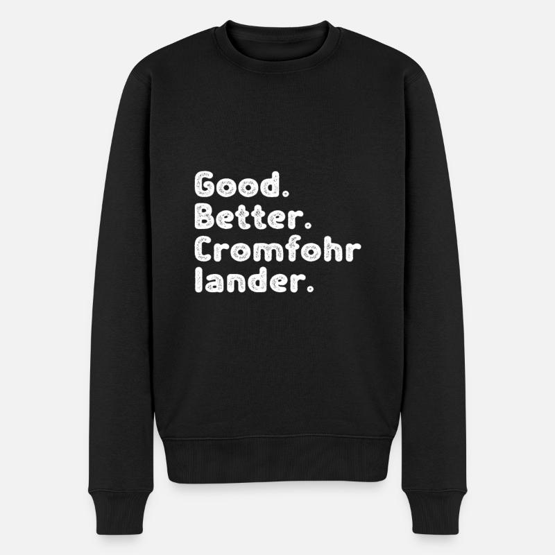 Kromfohrländer - Männer Premium Bio Pullover - Schwarz