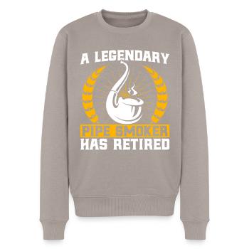 Pipe Smokers Community Pipe Smoking Pipe Tab - Men's Premium Organic Jumper - taupe - Front - Nico (187cm)