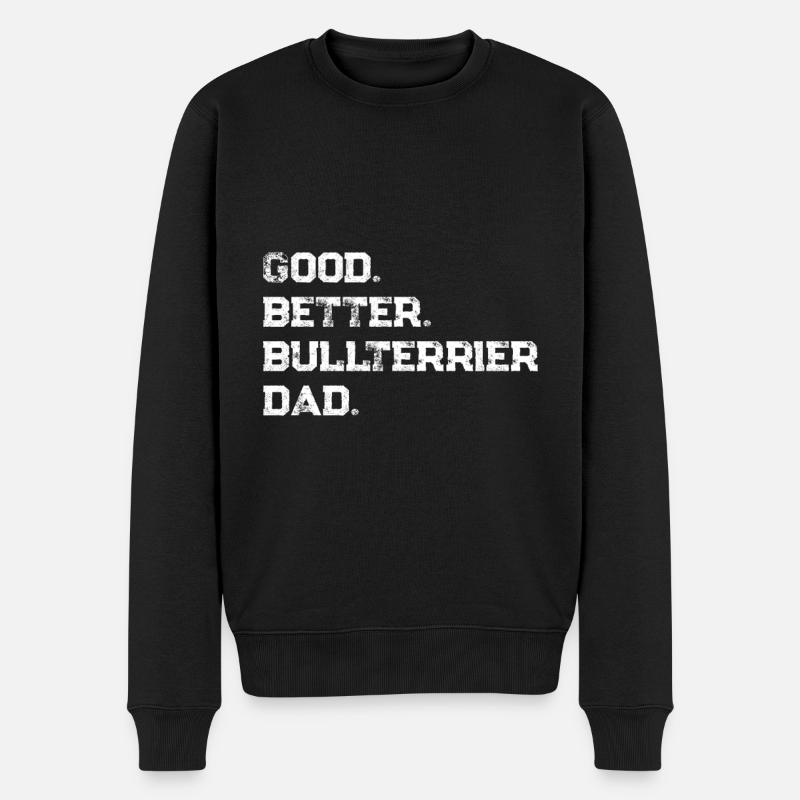 Bullterrier - Männer Premium Bio Pullover - Schwarz