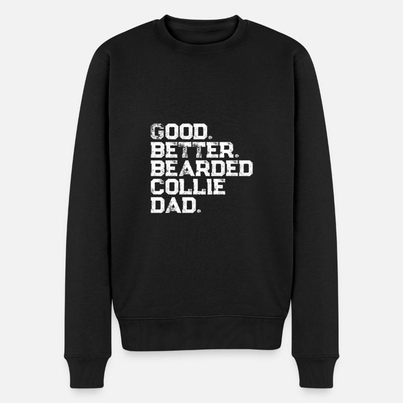 Bearded Collie - Männer Premium Bio Pullover - Schwarz