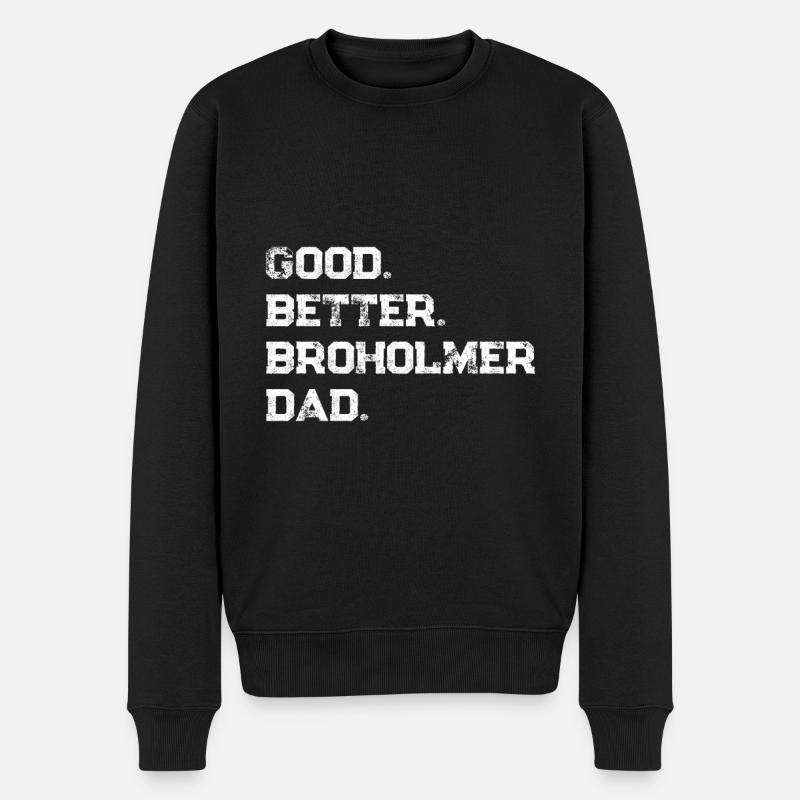 Broholmer - Männer Premium Bio Pullover - Schwarz