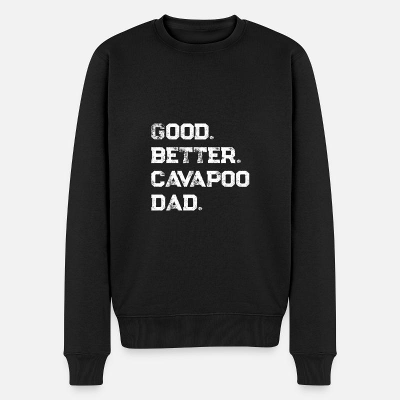 Cavapoo - Men's Premium Organic Jumper - black