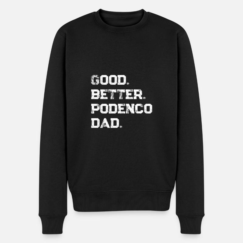 Podenco - Männer Premium Bio Pullover - Schwarz