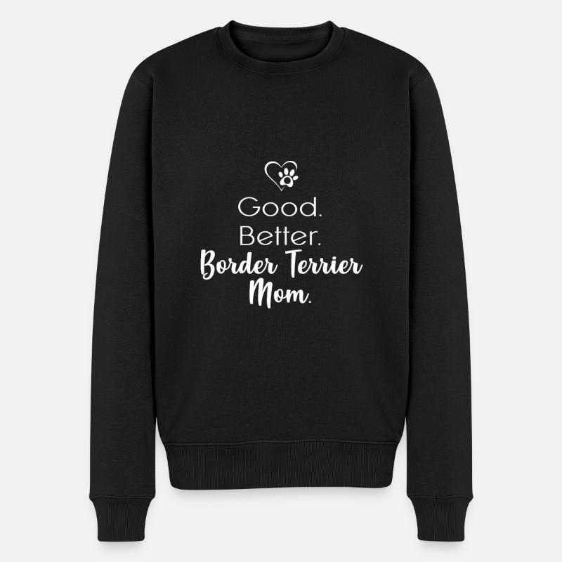 Border Terrier - Männer Premium Bio Pullover - Schwarz