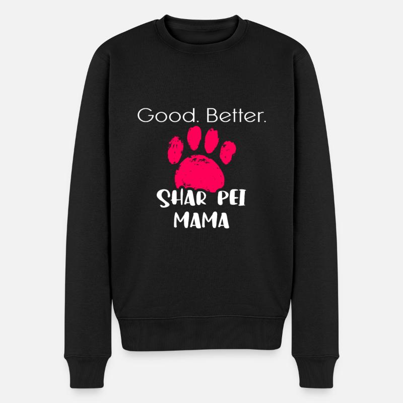 Shar Pei - Männer Premium Bio Pullover - Schwarz