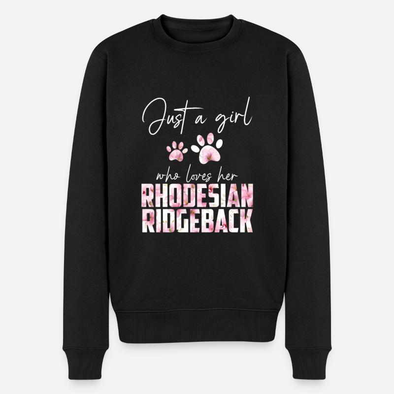 Rhodesian Ridgeback - Männer Premium Bio Pullover - Schwarz