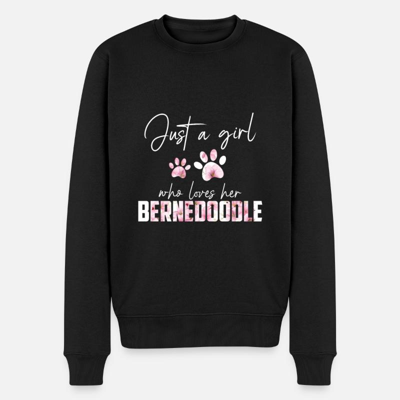 Bernedoodle - Männer Premium Bio Pullover - Schwarz