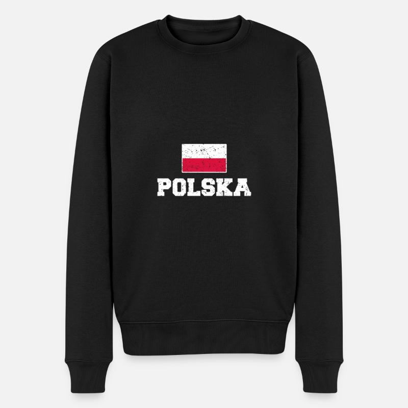 Polska Pologne polonaise - Pull Premium bio Homme - noir