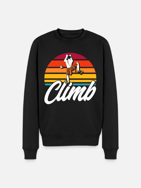 Climbing Rock Climbing Gift - Men's Premium Organic Jumper - black