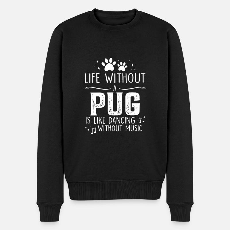 La vie sans carlin - Pull Premium bio Homme - noir