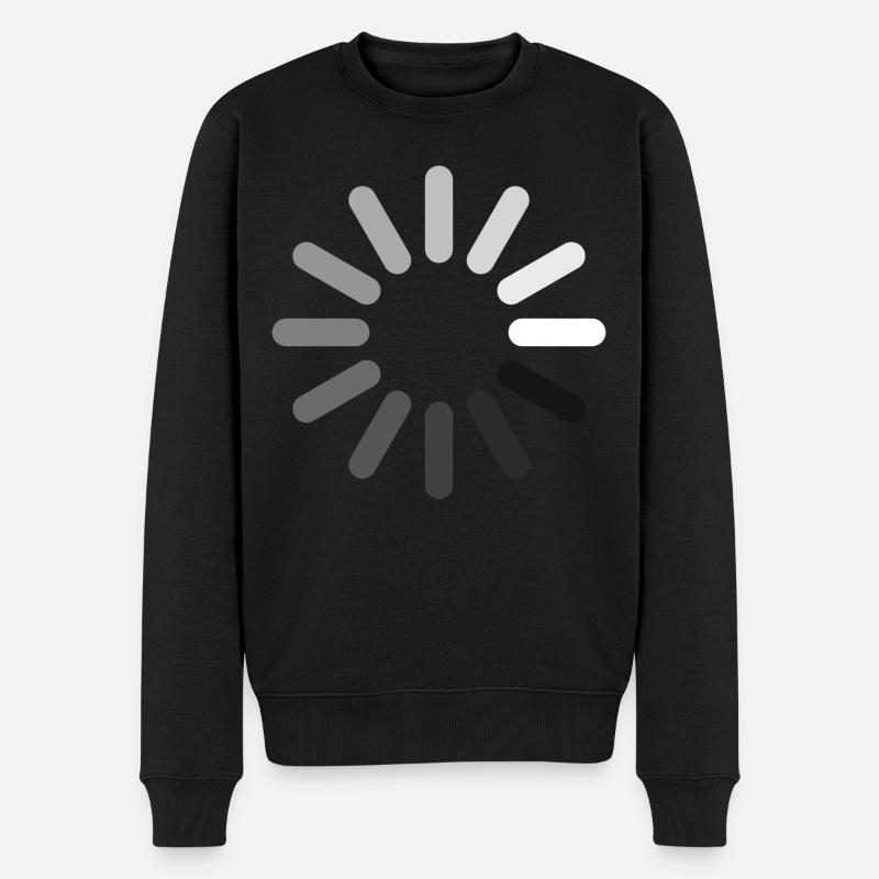 Loading Icon (Negative) - Men's Premium Organic Jumper - black