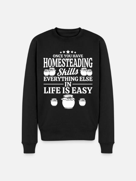 Skills of a self-sufficient canning - Men's Premium Organic Jumper - black
