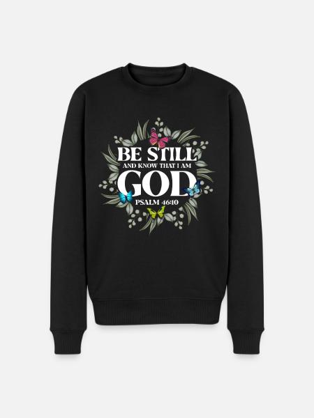Inspiring Christian Religious Gift - Men's Premium Organic Jumper - black