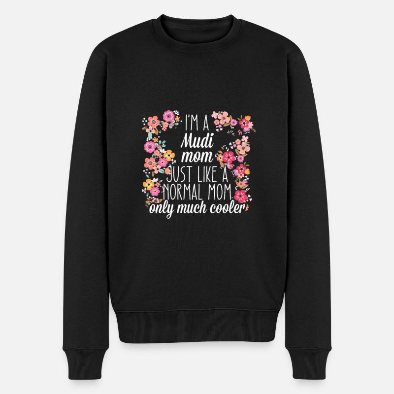 Mudi Mom - Männer Premium Bio Pullover - Schwarz