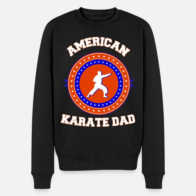 Papa de karaté américain - Pull Premium bio Homme - noir