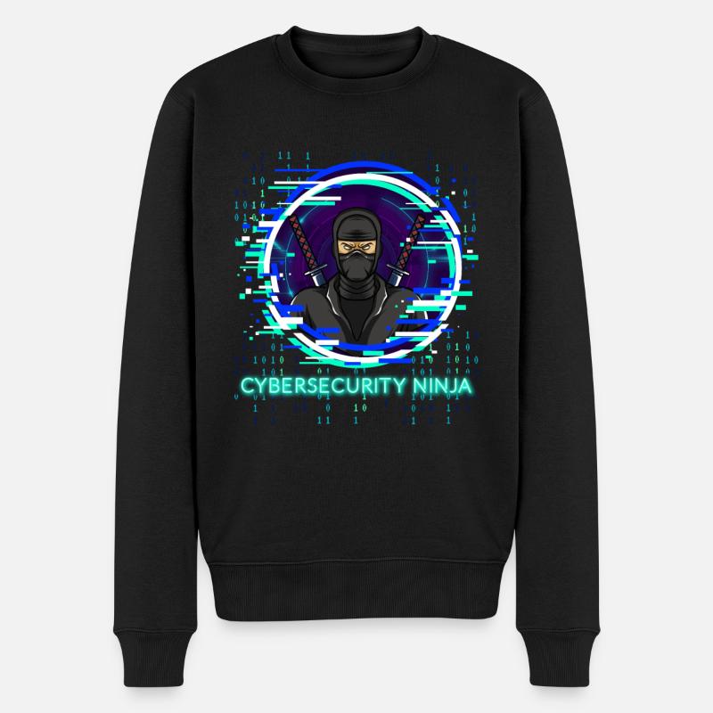 Cybersecurity Ninja Code Programmierer Nerd - Männer Premium Bio Pullover - Schwarz