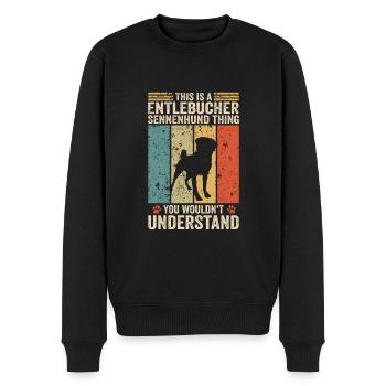 This is an Entlebucher Mountain Dog Thing - Männer Premium Bio Pullover - Schwarz - Vorne - Nico (187cm)