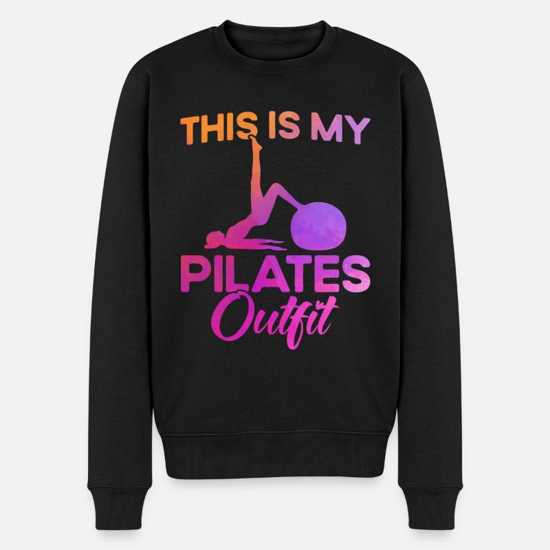 Pilates Das ist mein Pilates Outfit Geschenk - Männer Premium Bio Pullover - Schwarz