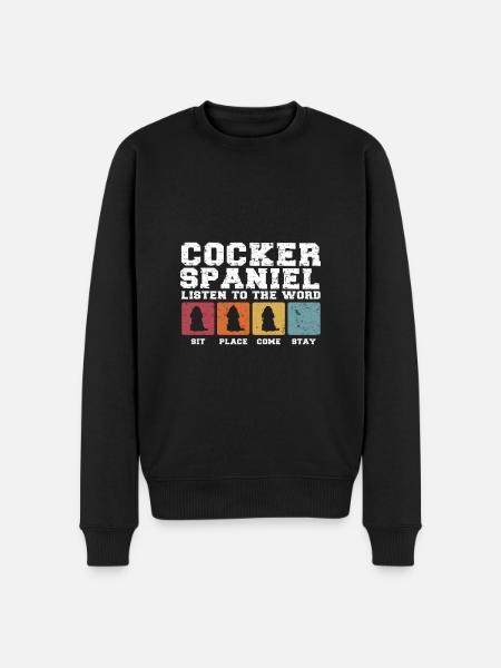 Cocker Spaniels écoutez le mot - Pull Premium bio Homme - noir