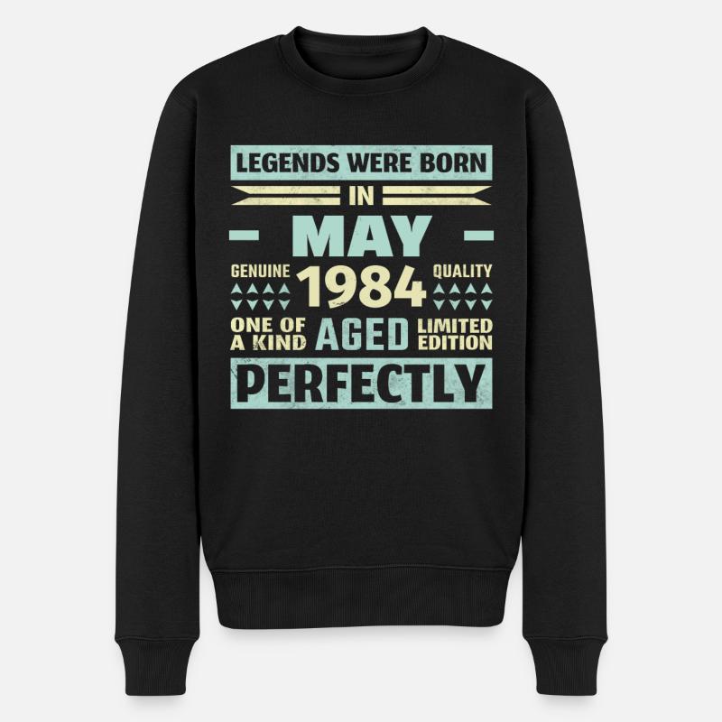 39ème anniversaire mai millésime 1984 millésime - Pull Premium bio Homme - noir