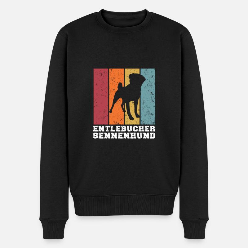 Entlebucher Sennenhund - Männer Premium Bio Pullover - Schwarz