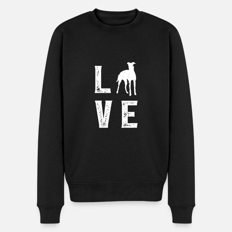 Greyhound Love - Pull Premium bio Homme - noir