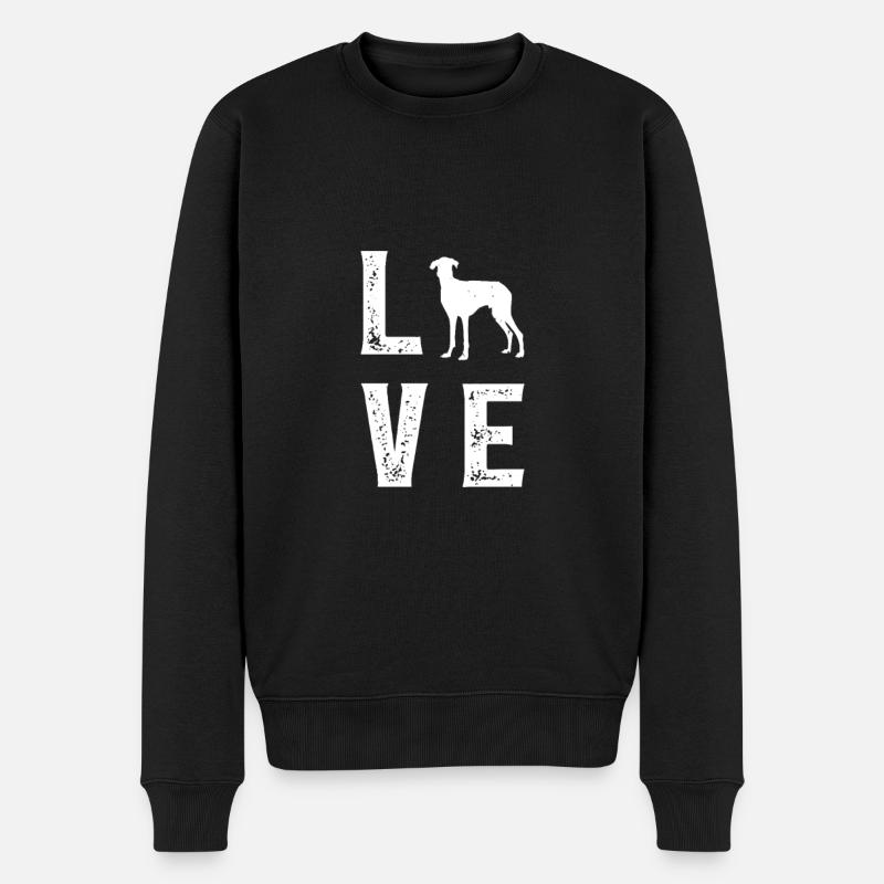 Azawakh Love - Männer Premium Bio Pullover - Schwarz