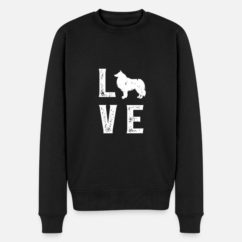 Amour de chien de berger Shetland - Pull Premium bio Homme - noir