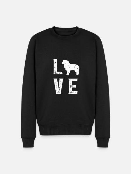 Australian Shepherd Love - Men's Premium Organic Jumper - black