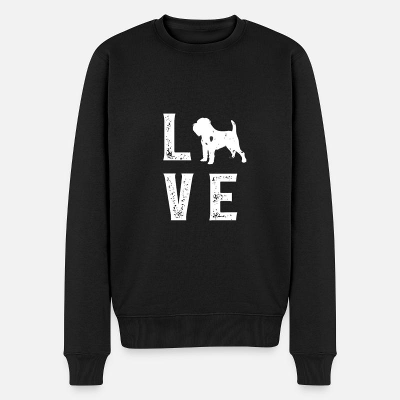 Griffon Belge Amour - Pull Premium bio Homme - noir