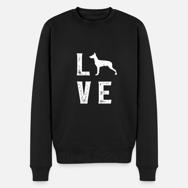 Xoloitzcuintle Love - Männer Premium Bio Pullover - Schwarz