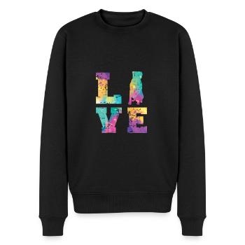 Staffordshire Terrier Love - Pull Premium bio Homme - noir - Devant - Nico (187cm)