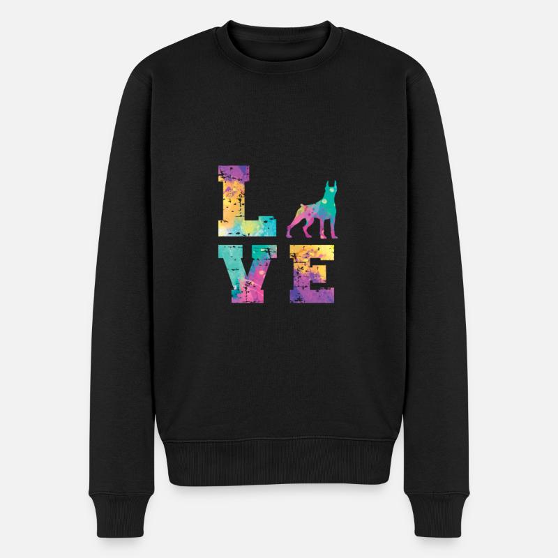 Amour de doberman - Pull Premium bio Homme - noir