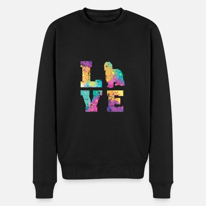 Briard Love - Männer Premium Bio Pullover - Schwarz