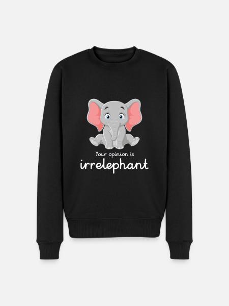 Your opinion is irrelephant - Men's Premium Organic Jumper - black