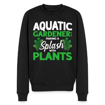 Wassergärtner Mit Pflanzen ins Schwitzen kommen Ge - Männer Premium Bio Pullover - Schwarz - Vorne - Nico (187cm)