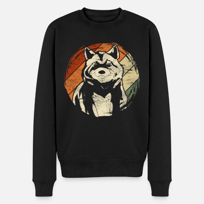 Raton laveur rétro - Pull Premium bio Homme - noir