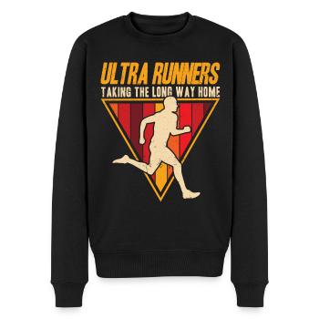 Ultramarathonläufer Ultramarathon Trailrunning Ges - Männer Premium Bio Pullover - Schwarz - Vorne - Nico (187cm)