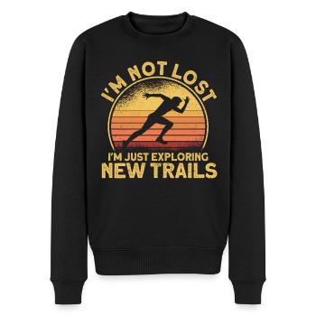Ultramarathonläufer Ultramarathon Ultralauf Gesche - Männer Premium Bio Pullover - Schwarz - Vorne - Nico (187cm)
