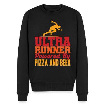 Trailrunning Ultralauf Ultramarathon Geschenk - Männer Premium Bio Pullover - Schwarz - Vorne - Nico (187cm)