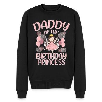 Daddy Of the Birthday Boy Princess Gift Deco - Männer Premium Bio Pullover - Schwarz - Vorne - Nico (187cm)