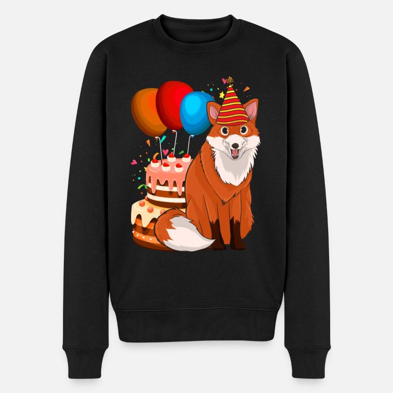 Tier Waldbewohner Geburtstagsfeier Geschenk Fuchs - Männer Premium Bio Pullover - Schwarz